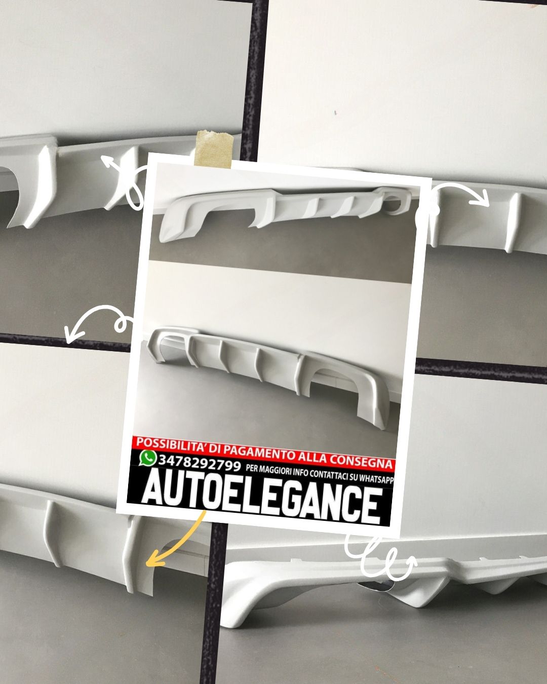DIFFUSORE PER AUDI A3 8V S-LINE - restyling 2016-2020