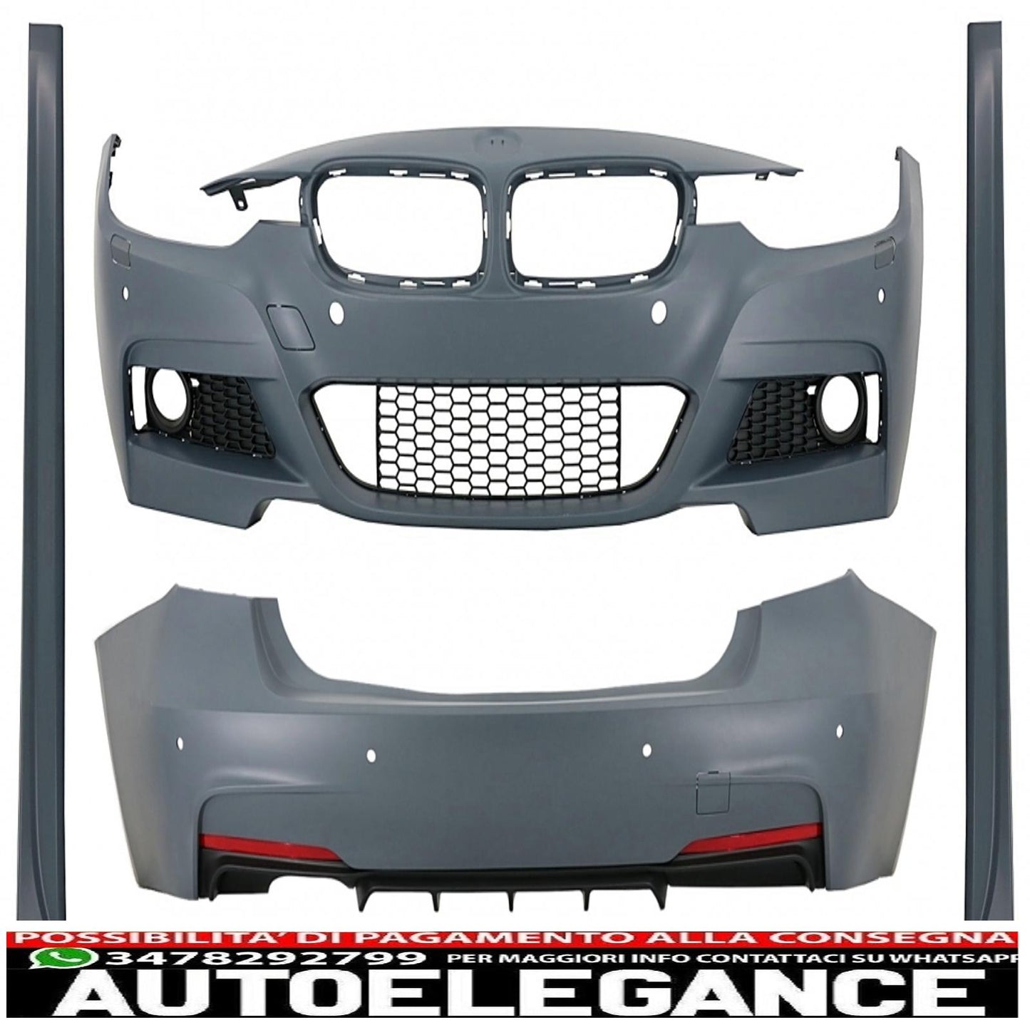 complete body kit suitable for bmw 3 series f30 (2011-2019) m-technik design 
