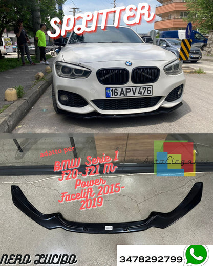 Splitter Anteriore BMW Serie 1 F20-F21 M-Power Facelift 2015-2019 Con ABE TÜV