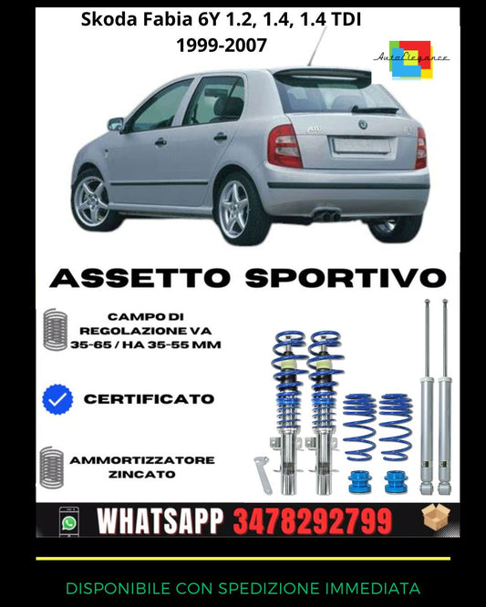 🔥Assetto sportivo adatto per Skoda Fabia 6Y 1.2, 1.4, 1.4 TDI 1999-2007🔥