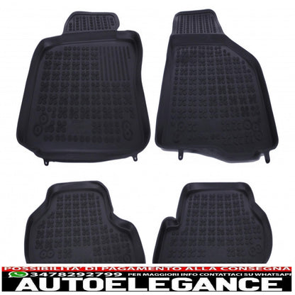 Black rubber mat suitable for Seat Leon 1p (2005-2013) Skoda Octavia II (2004-2013) VW Golf 5 Golf 6 (2003-2013) Jetta V (2005-2010) Scirocco iii (2008-2017)
