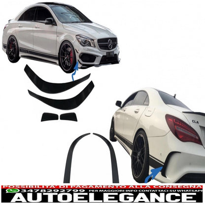 Bumper Splitter Fins Aero Side Vent Canards Fit For Mercedes Cla W117 C117 X117 (2013-2016) Cla45 Design
