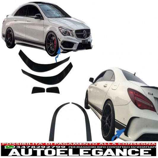 Bumper Splitter Fins Aero Side Vent Canards Fit For Mercedes Cla W117 C117 X117 (2013-2016) Cla45 Design