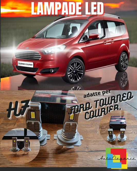 KIT LED H7 PER FORD TOURNEO COURIER 6000K 6000 LUMEN CANBUS ANABBAGLIANTI
