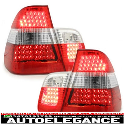 led rear lights suitable for bmw e46 4d 98-01 _ red/crystal