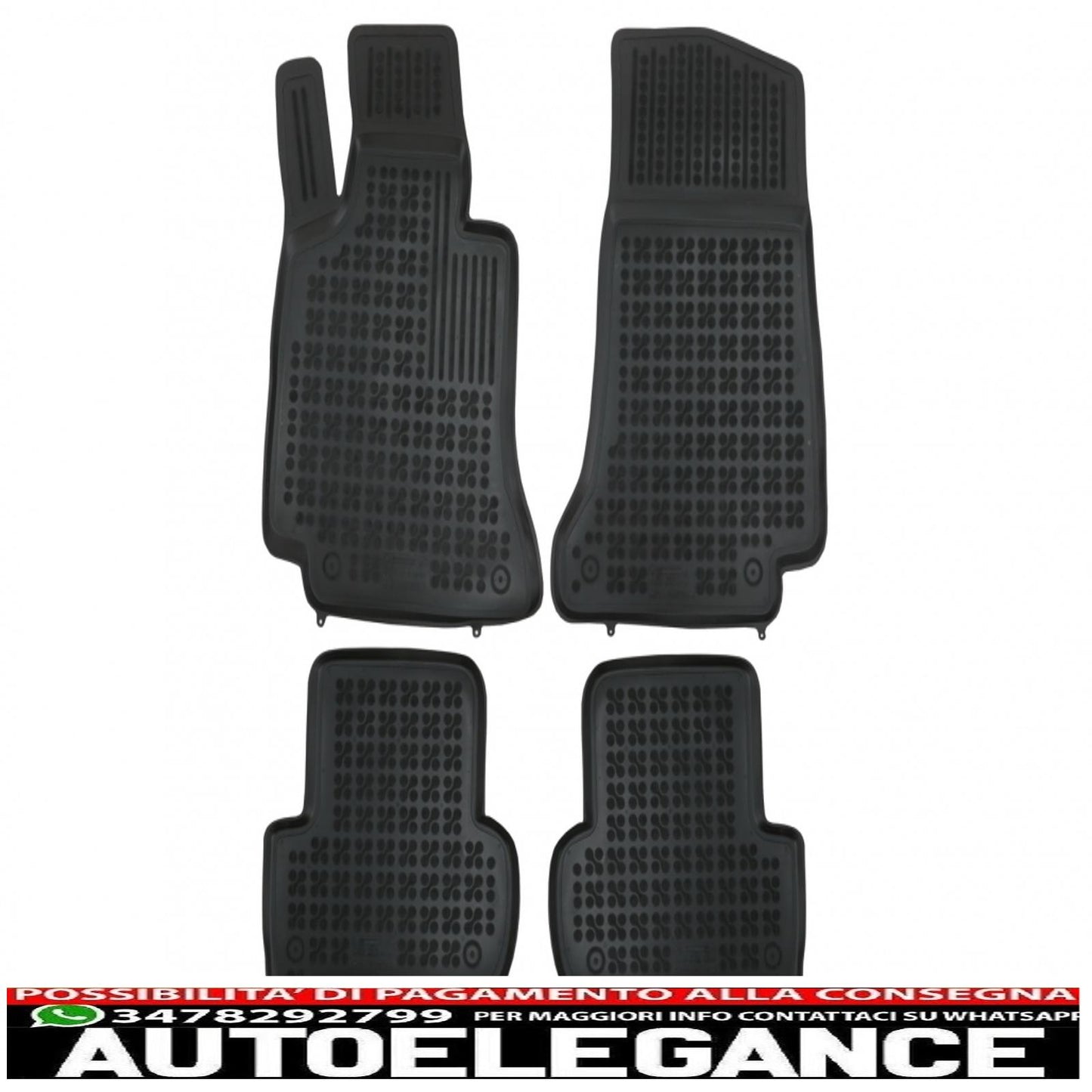 Black rubber mat suitable for mercedes c class w205 limousine s205 station wagon (2014-)