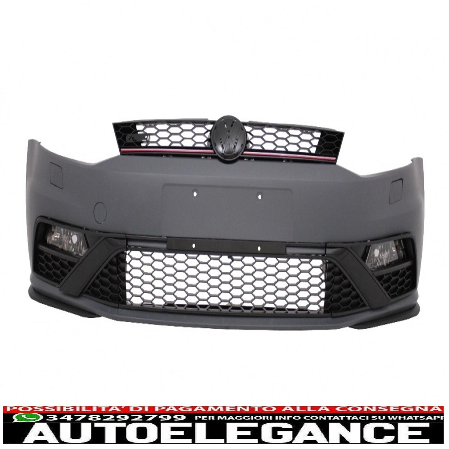 Paraurti anteriore adatto per vw polo mk5 6r 6c (2009-up) design gti