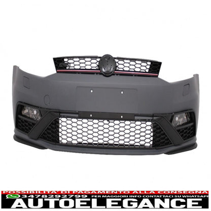 Paraurti anteriore adatto per vw polo mk5 6r 6c (2009-up) design gti