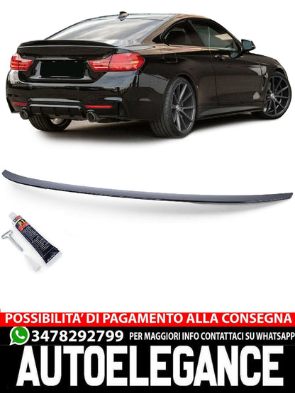 Spoiler posteriore sportivo Lip Black Gloss con ABE per BMW Serie 4 F32 Coupé da 13