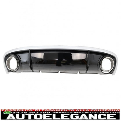 Diffusore e terminali di scarico per mantovana paraurti posteriore adatti per audi a4 b8 b8.5 limousine avant facelift (2012-2015) design rs4
