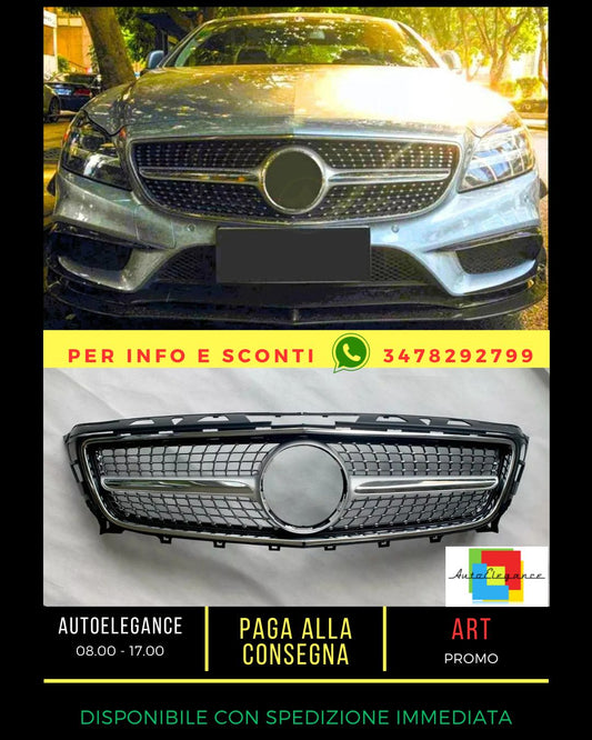 ✨Griglia Anteriore DIAMOND Nero Lucido PER Mercedes CLS Class W218✨