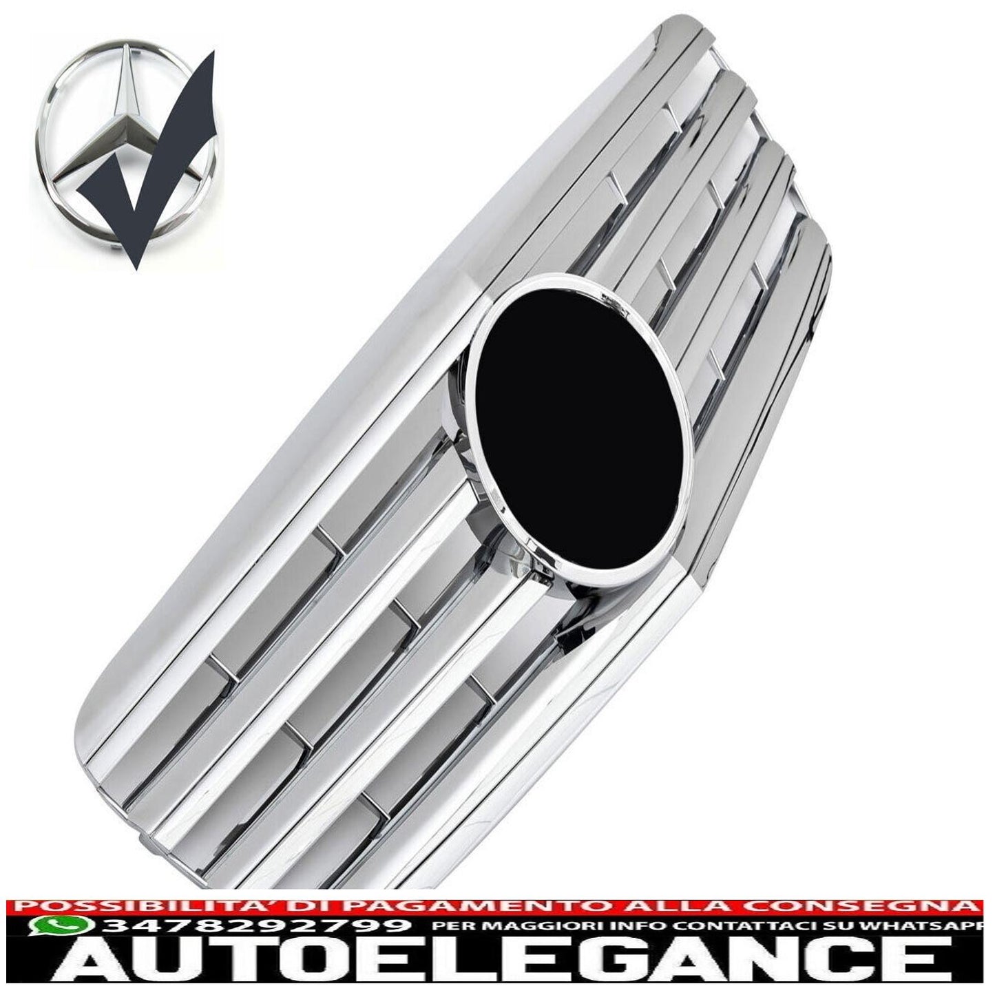 griglia sport griglia radiatore adatto per mercedes w211 s211 e 04/2006-2009 cromo-mostra il titolo originaletesto originalegrill sport kühlergrill passt für mercedes w211 s211 e 04/2006-2009 chrom