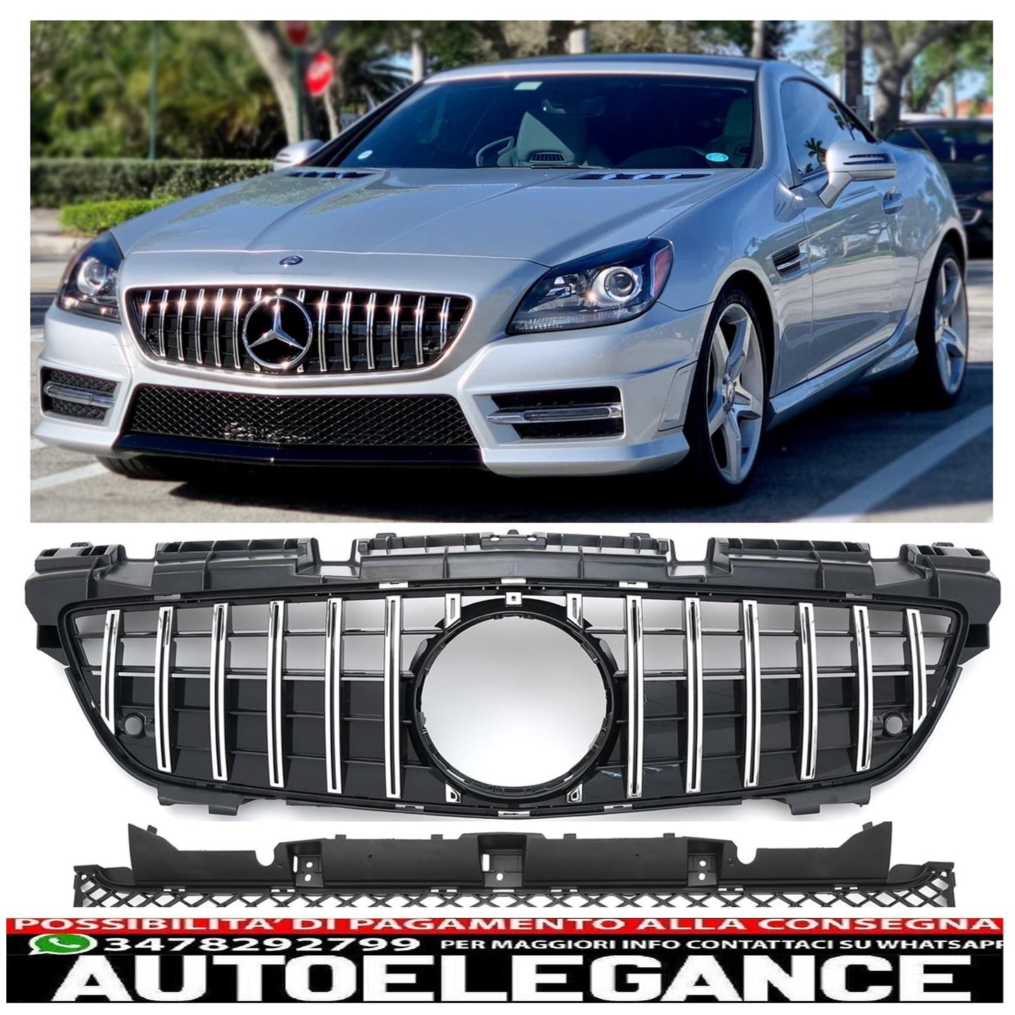 Sports grille for Mercedes R172 SLK 2011-2015 Panamericana GT