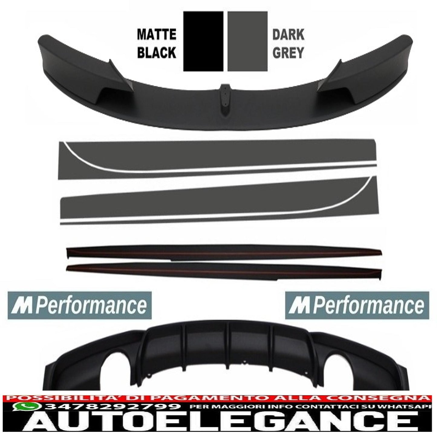 Additional conversion kit extension to m-performance design suitable for BMW 3 Series F30 F31 (2011-up) sedan Touring