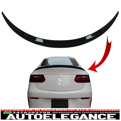 Boot Spoiler Suitable For Mercedes E Class C238 Coupe (2016-up) Piano Black 