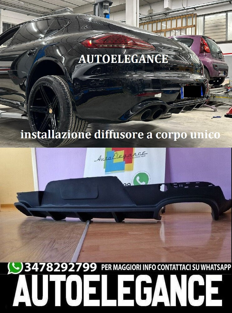 PORSCHE PANAMERA 2013-2016 DIFFUSORE SPORTIVO POSTERIORE SOTTO PARAURTI -1-