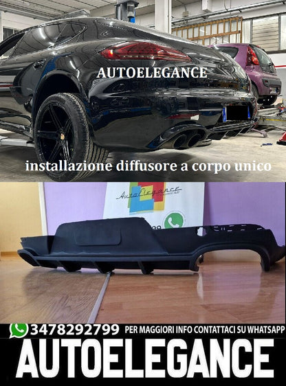 PORSCHE PANAMERA 2013-2016 DIFFUSORE SPORTIVO POSTERIORE SOTTO PARAURTI -1-