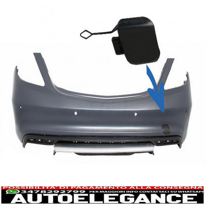 copertura gancio traino adatta per mercedes classe s w222 (2013-06.2017) solo per paraurti posteriore design s63 / s65 AUTOELEGANCERICAMBI