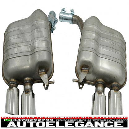 complete exhaust system with double tailpipes suitable for audi q5 8r (11.2008-2016) chrome 