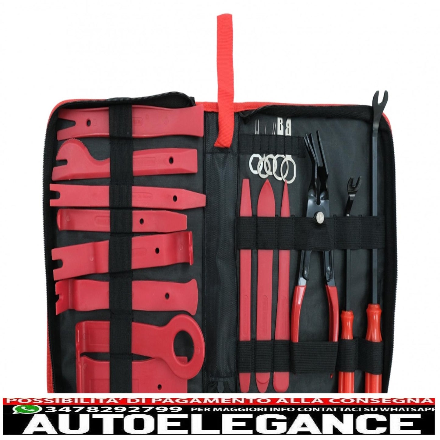 Auto Coating Removal Tool Kit 19pcs Portable Zipper Bag 