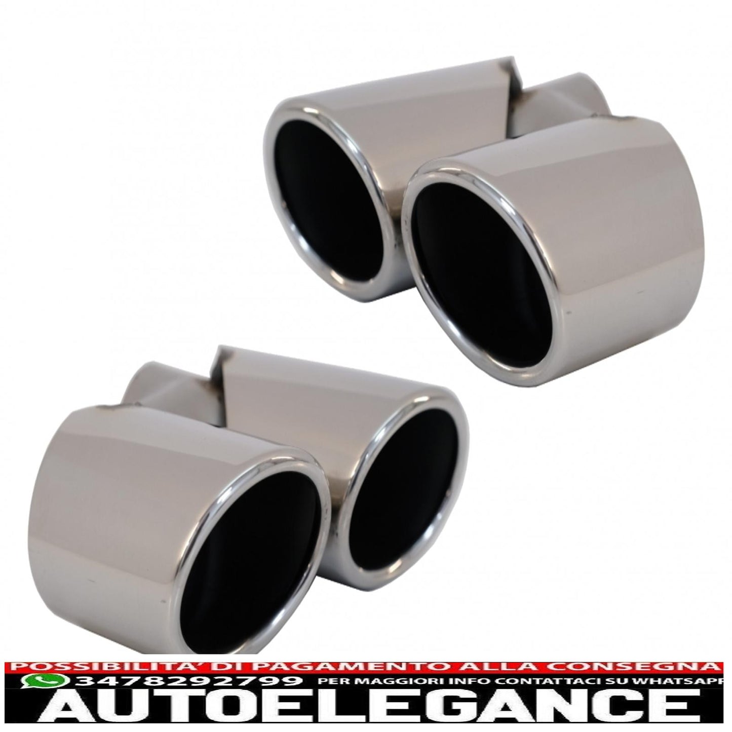 Exhaust tips exhaust tips suitable for audi q5 8r (11.2008-2016) design sq5 chrome 