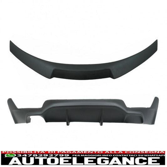pacchetto di conversione al diffusore d'aria dal design M con spoiler per il bagagliaio, adatto per BMW Serie 4 Coupé F32 (2013-up) nero opaco