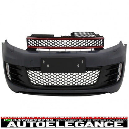 paraurti anteriore adatto a vw golf vi 6 (2008-2013) gti look senza pdc