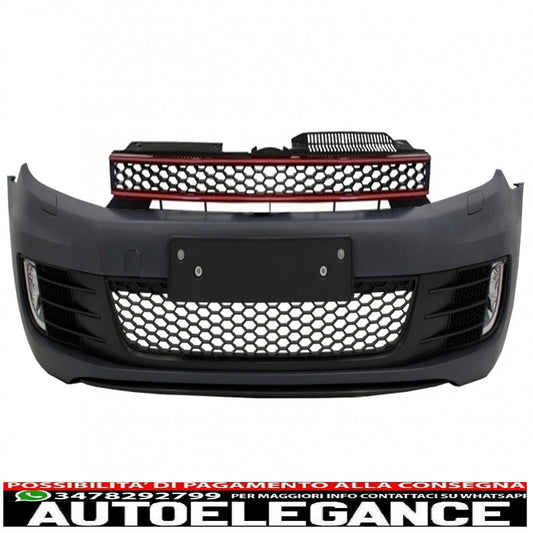 paraurti anteriore adatto a vw golf vi 6 (2008-2013) gti look senza pdc