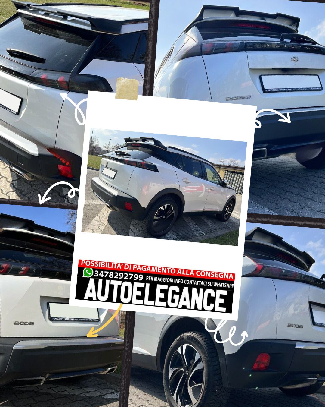 SPOILER ADATTO PER  PEUGEOT 2008 II DAL 2019+