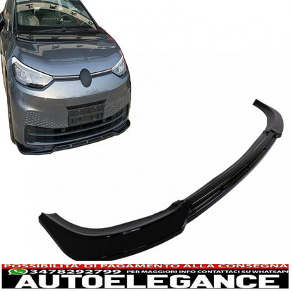 Additional front bumper spoiler suitable for vw id3 (2019-2022) piano black 