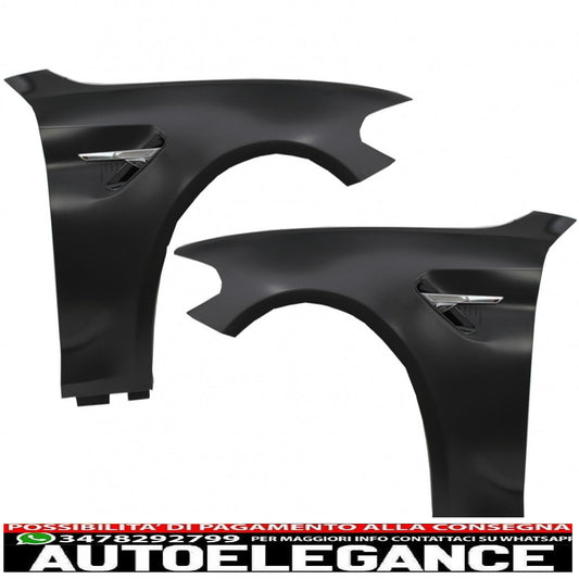 parafanghi anteriori adatti per bmw serie 5 g30 g31 g38 (2017-) limousine touring cromo design m5