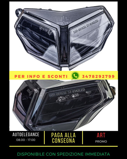 ⭐Motorcycle LED Tail Light Smoke For Ducati 848 1098 1198 07-13⭐ 