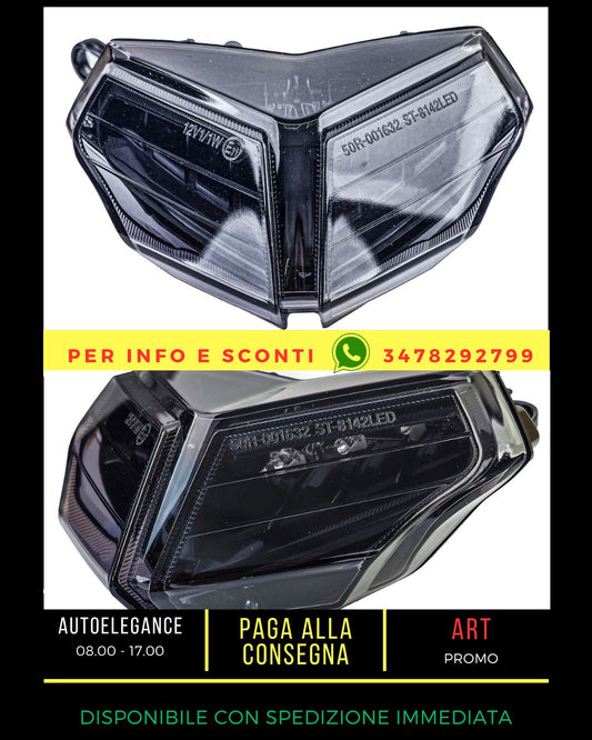 ⭐Motorcycle LED Tail Light Smoke For Ducati 848 1098 1198 07-13⭐ 