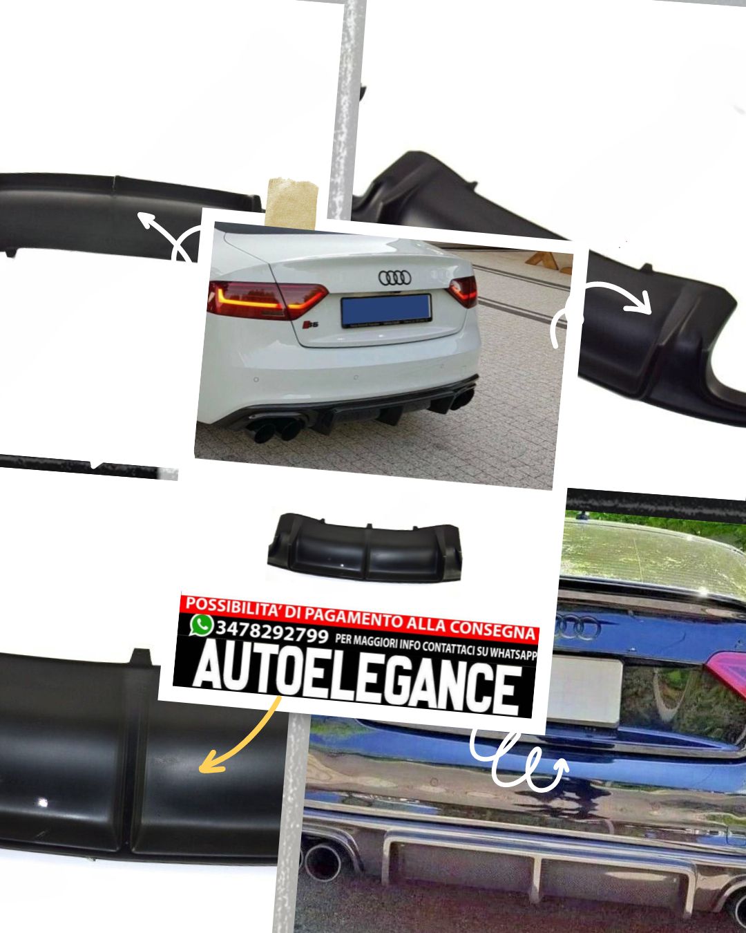 DIFFUSORE adatto per Audi A5 B8 8T 2012-2016