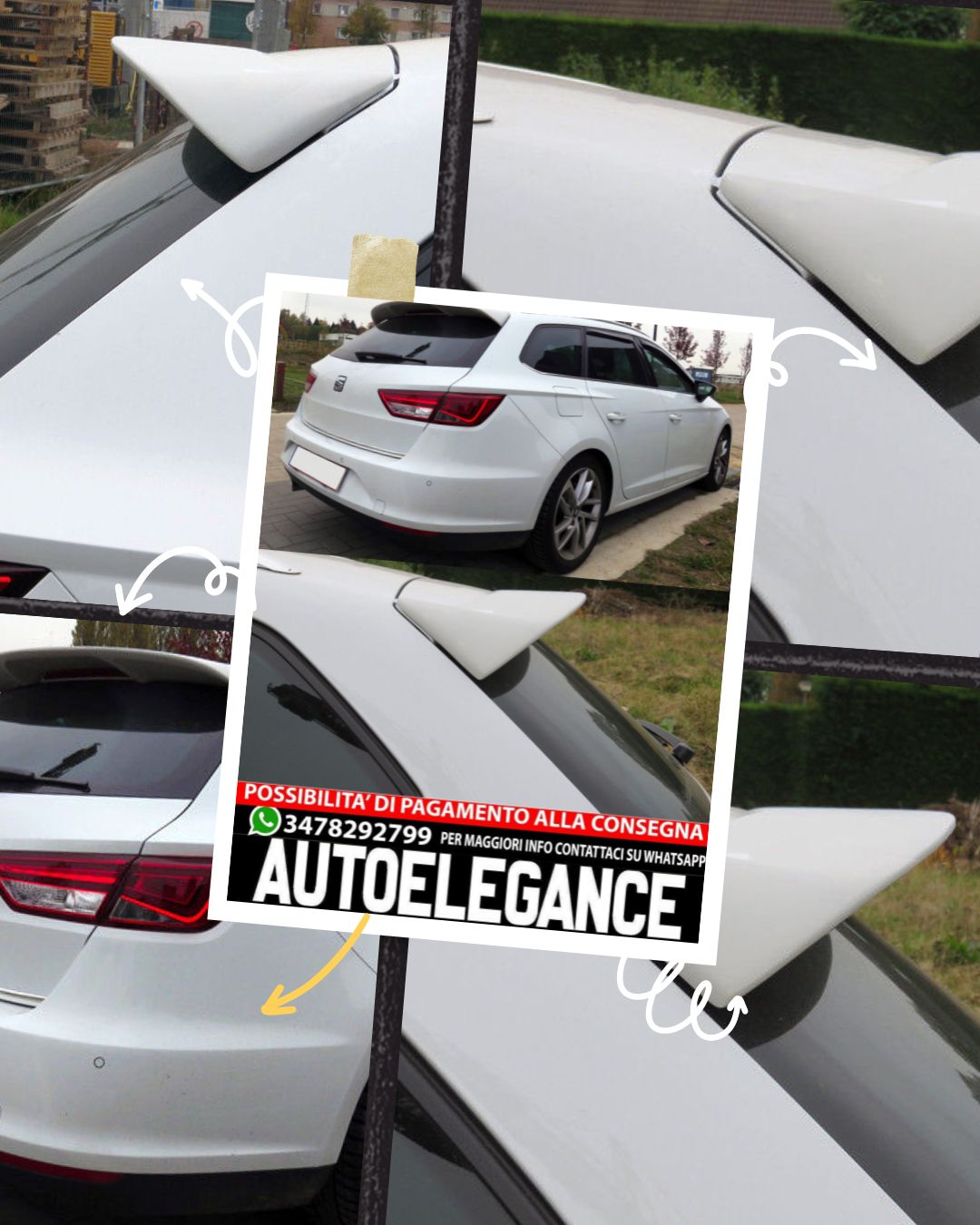 SPOILER COMPATIBILE PER SEAT LEON 5F8 ST SPORTS TOURER / STATION WAGON