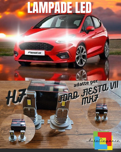 KIT LED H7 PER FORD FIESTA VII MK7 6000K BIANCO 6000 LUMEN CANBUS ANABBAGLIANTI