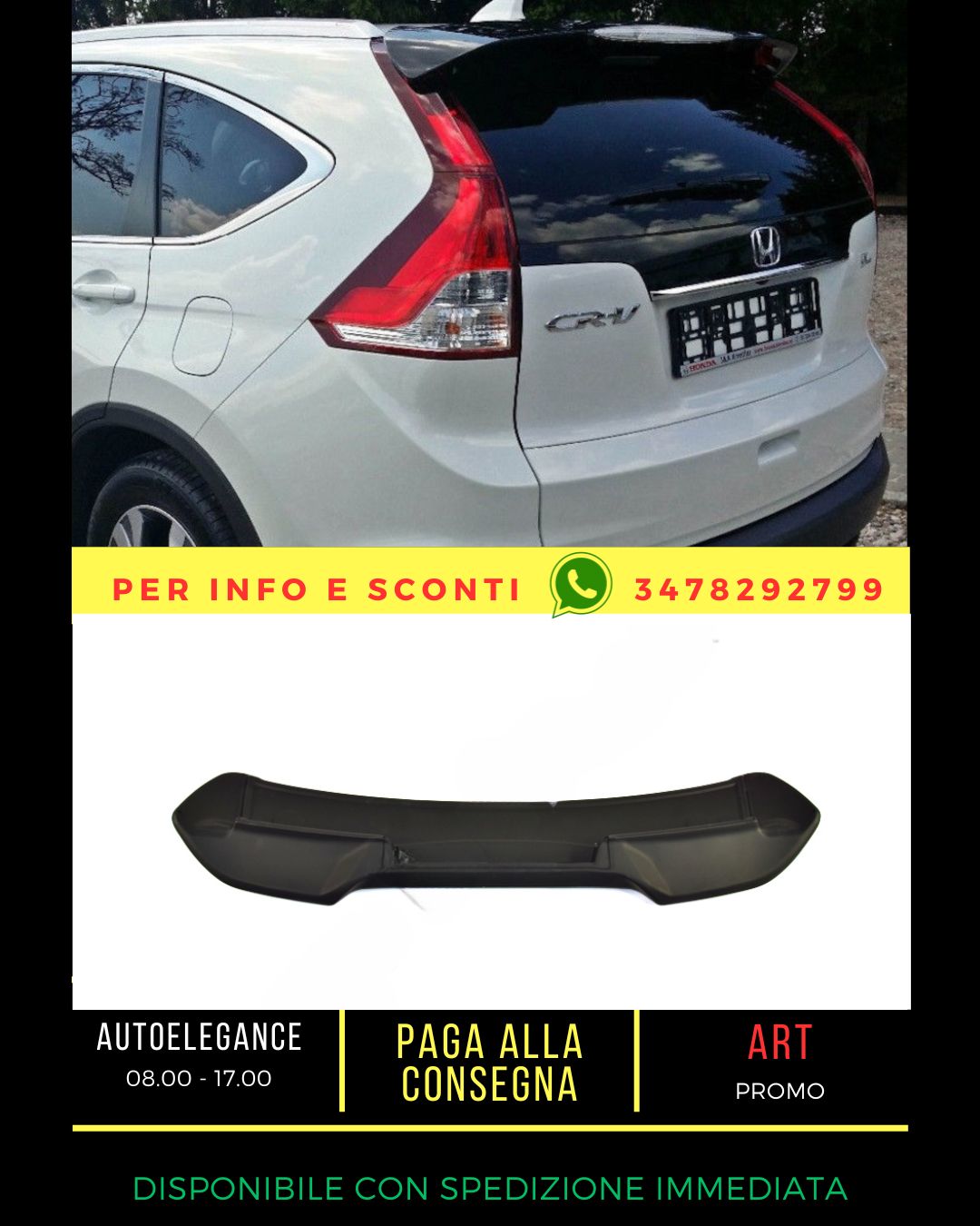 ✨SPOILER ADATTO PER HONDA CRV 4 2012-2018✨