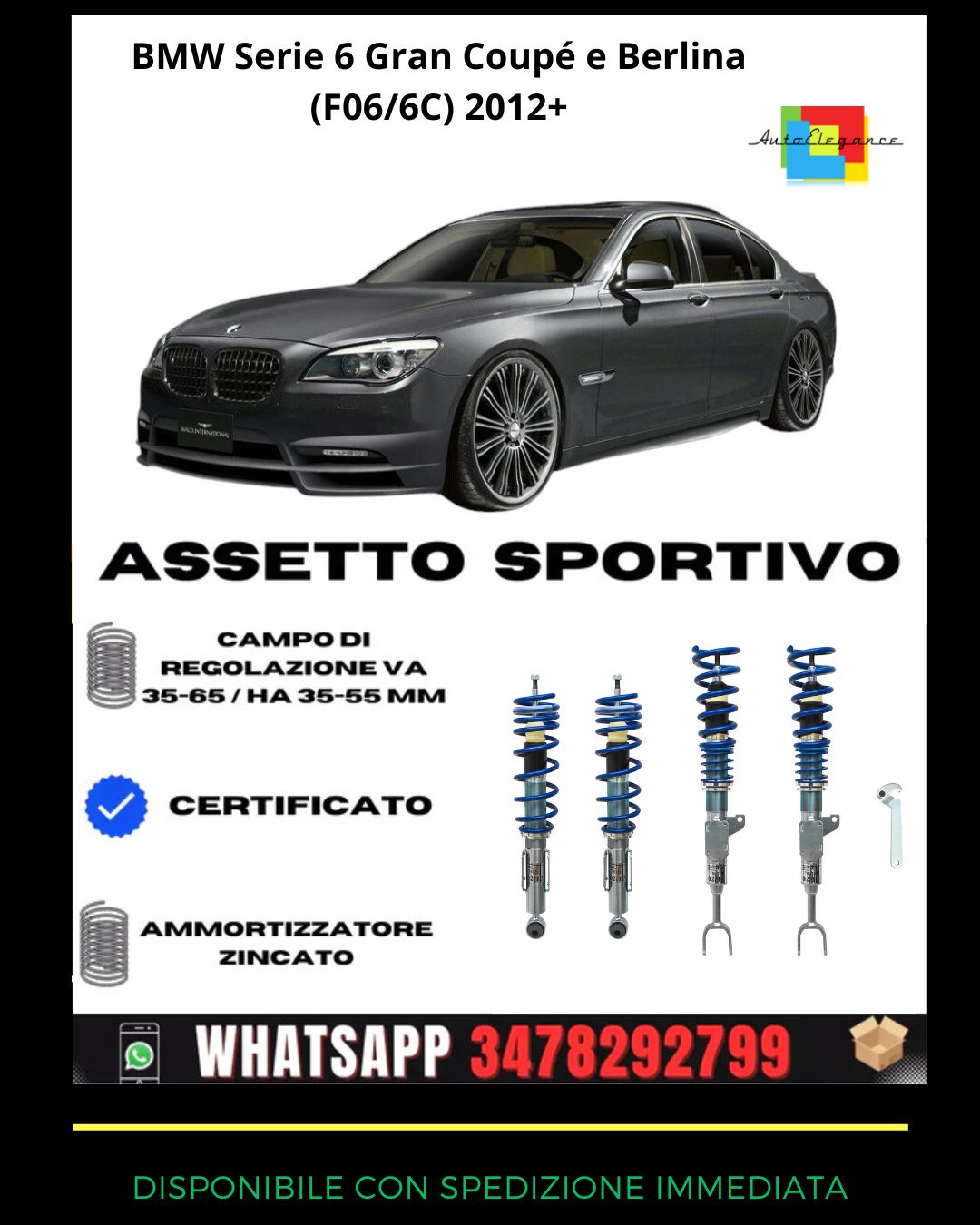 🔥Assetto sportivo adatto per BMW Serie 7 (F01/7L) Berlina 2008+🔥