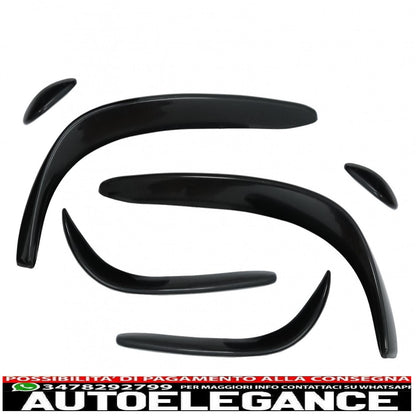 Front Bumper Splitter Wings Flaps Aero Fit For Mercedes C Class W205 S205 C205 A205 (2015-2018) C43 Piano Black Design
