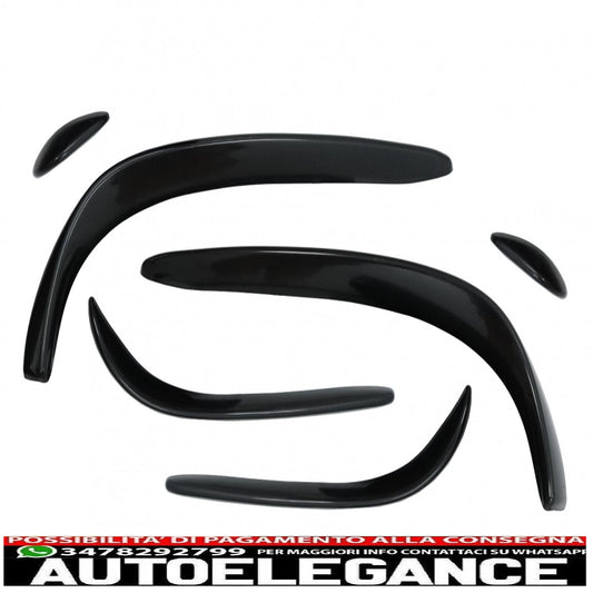 Front Bumper Splitter Wings Flaps Aero Fit For Mercedes C Class W205 S205 C205 A205 (2015-2018) C43 Piano Black Design