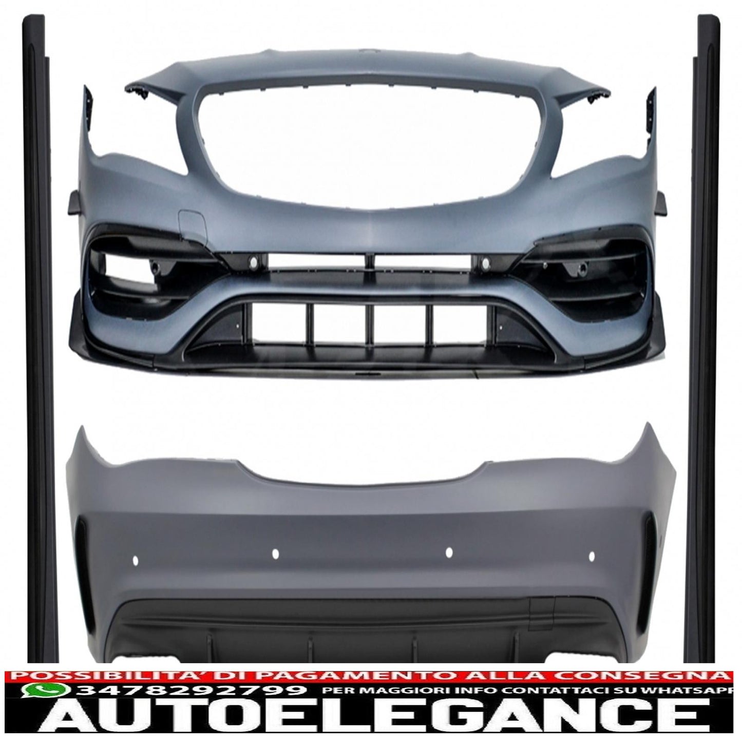 kit carrozzeria completo adatto per mercedes cla c117 w117 (2013-2018) restyling cla45 design