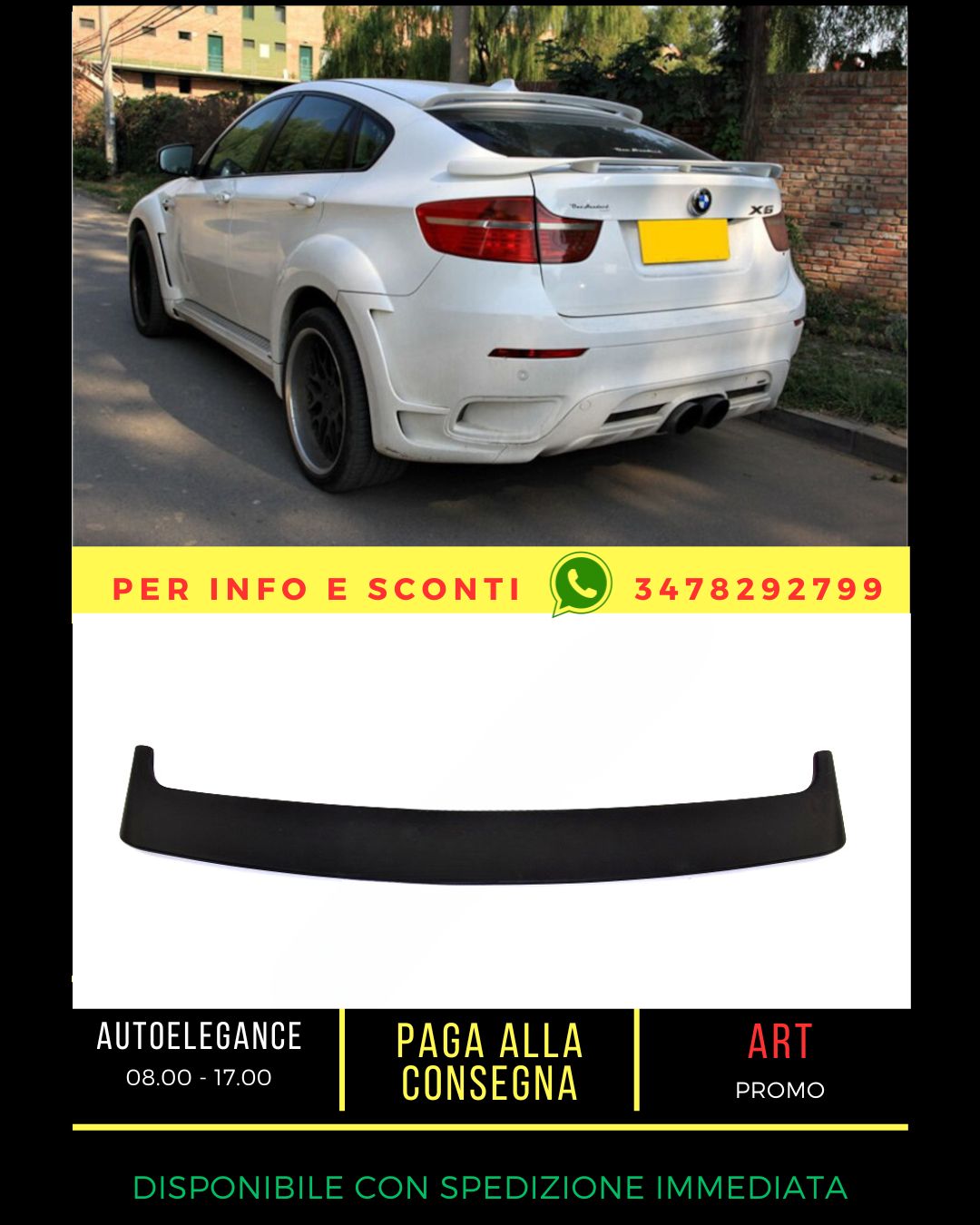 ✨SPOILER ADATTO PER BMW X6 E71/E72 2007-2014✨