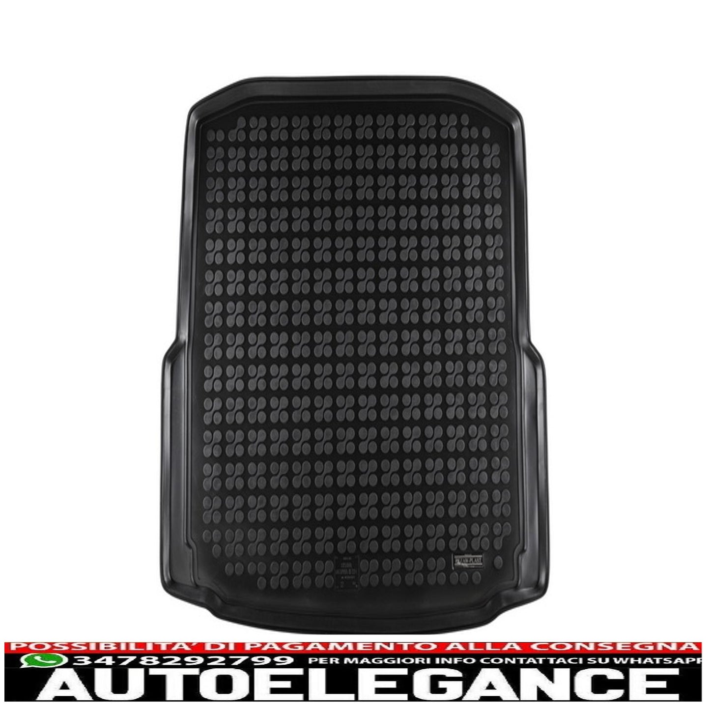 Black rubber boot mat suitable for Skoda Octavia III Hatchback 2013+