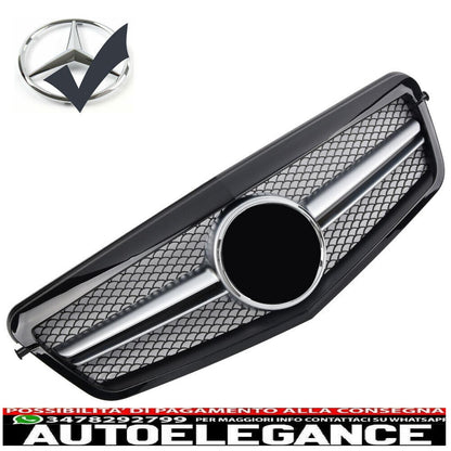 Griglia del radiatore sportiva nera lucida per Mercedes W212 Classe E 09-13