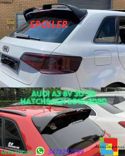 ✨SPOILER nero lucido adatto per AUDI A3 8V 3D 5D Hatchback 2012-2020✨