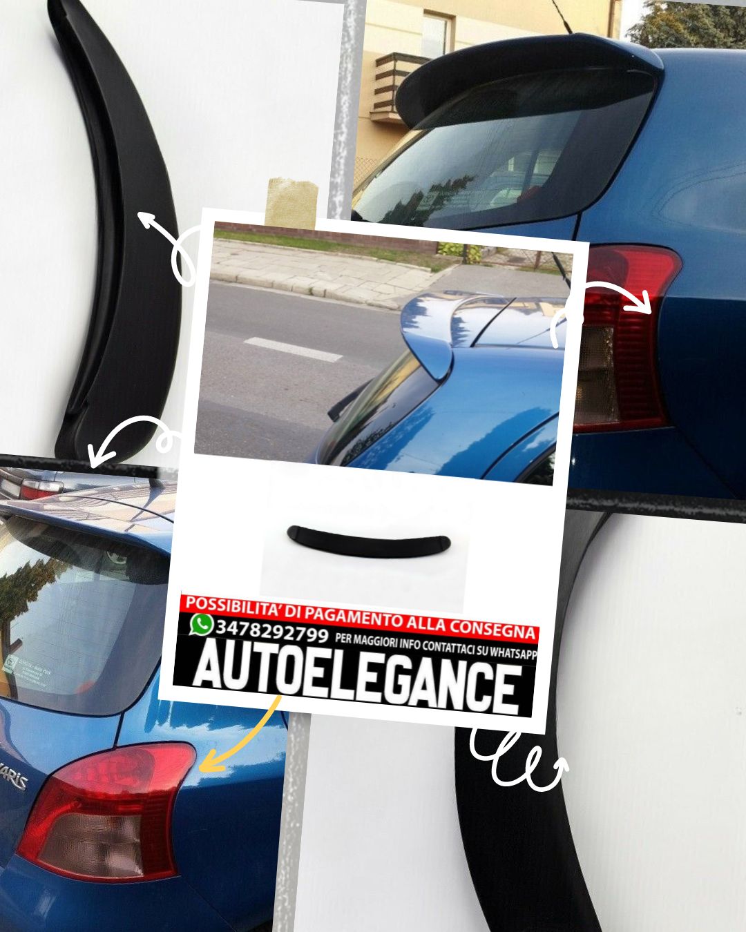 SPOILER suitable for Toyota Yaris 2 2005-2011