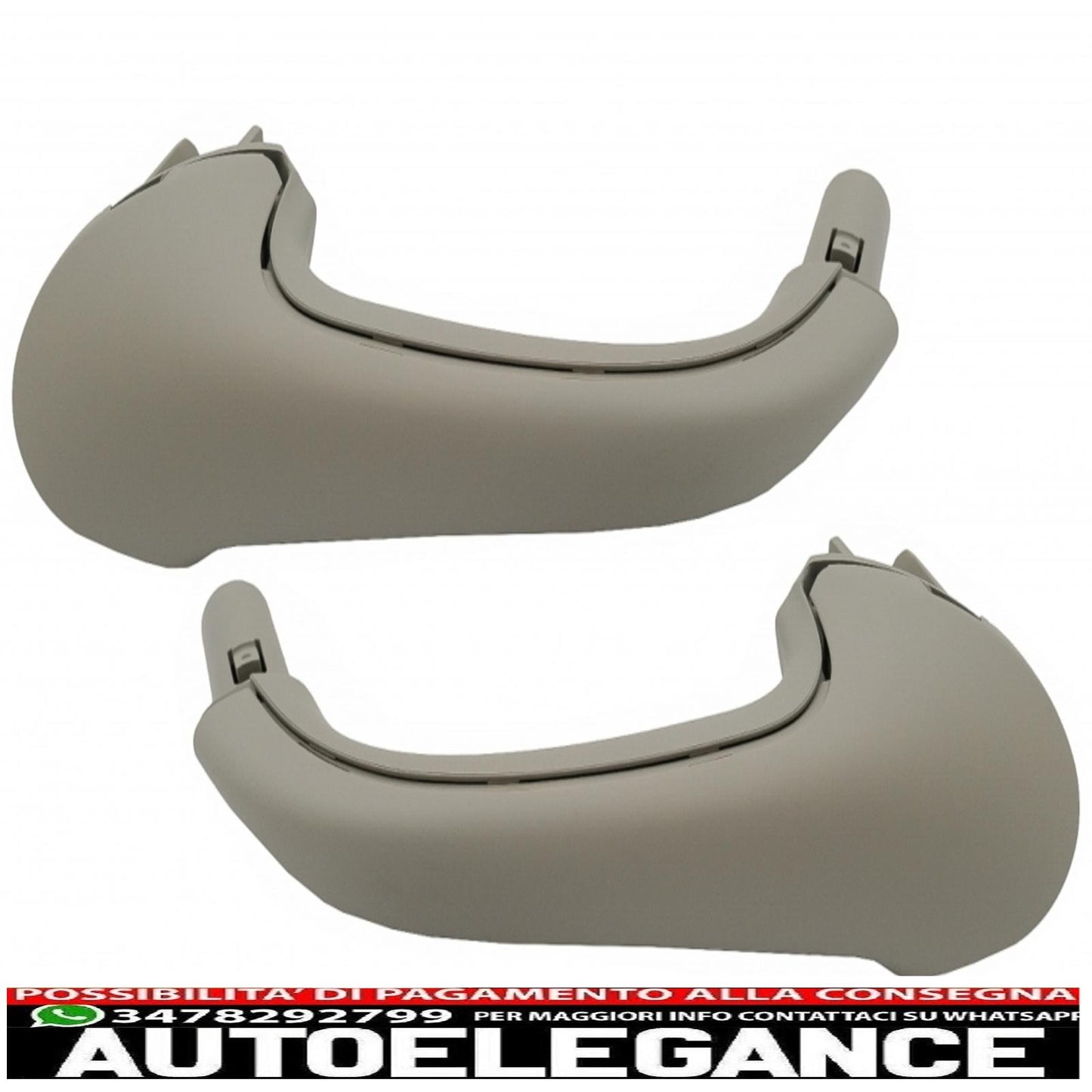 set of front interior door handles suitable for mercedes c class w203 s203 (2000-2007) grey