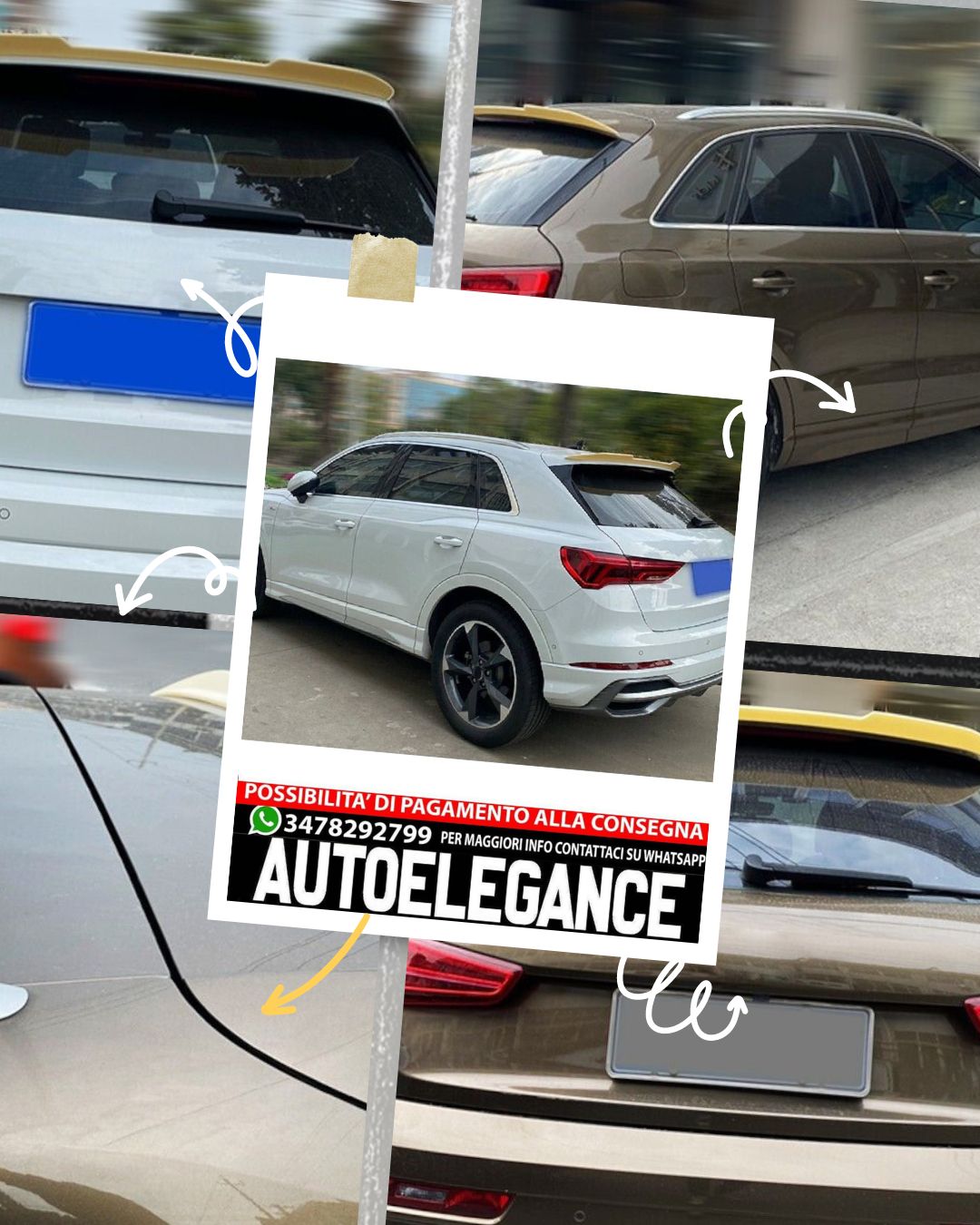 SPOILER adatto per Audi Q3 I 2011-2018