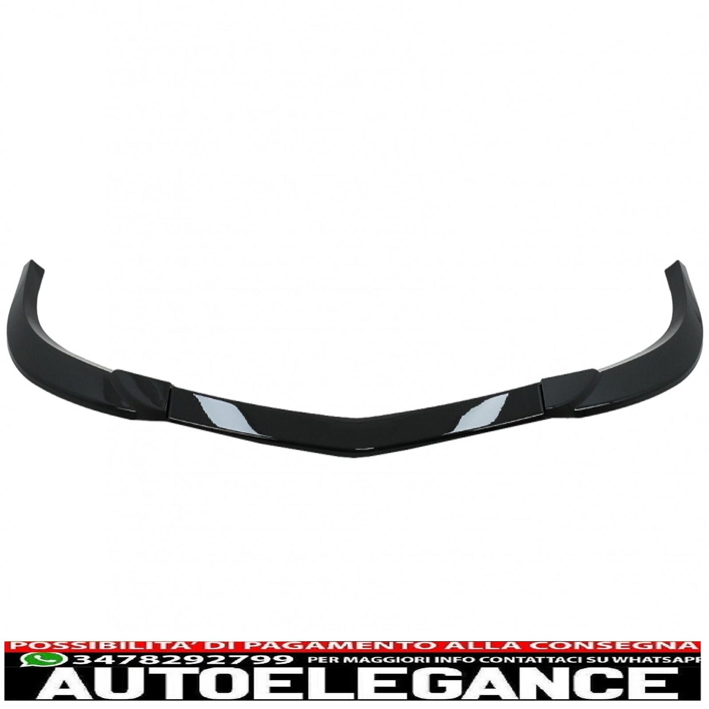 Front bumper lip suitable for mercedes c class w204 s204 c204 sport line facelift (2011-2015) piano black 