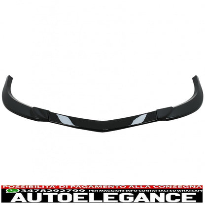 Front bumper lip suitable for mercedes c class w204 s204 c204 sport line facelift (2011-2015) piano black 